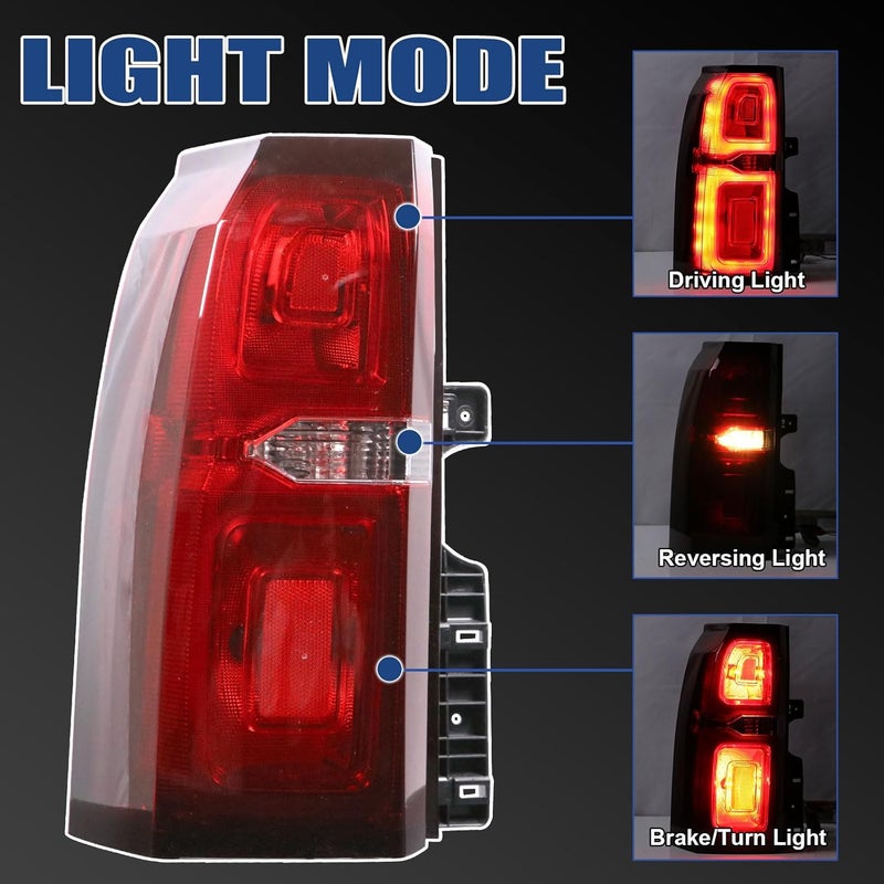 Goopool Tail Light Assembly Compatible with Chevy Tahoe Suburban 2015 2016 2017 2018 2019 2020 LED Brake Lamp Left Driver Side # 84467058 GM2800264 - Image 4